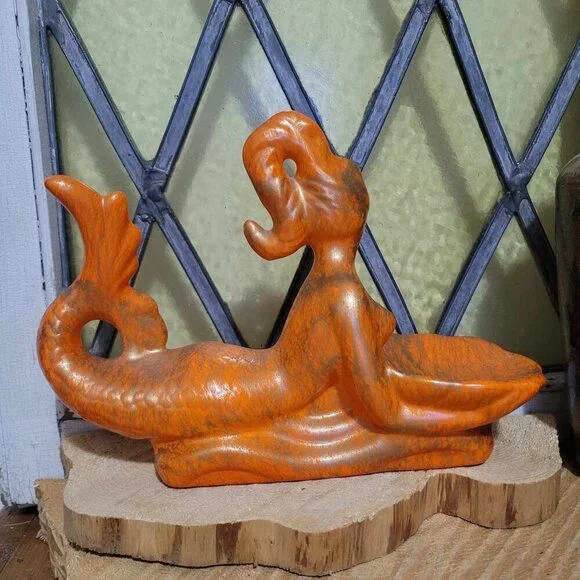 Mermaid Soap Dish Gold & Orange - Picture 4 of 10